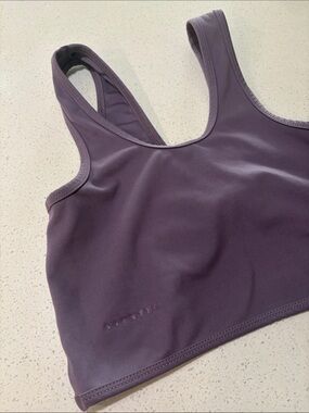 Agent 84 Purple Scoop-Back Sports Bra
